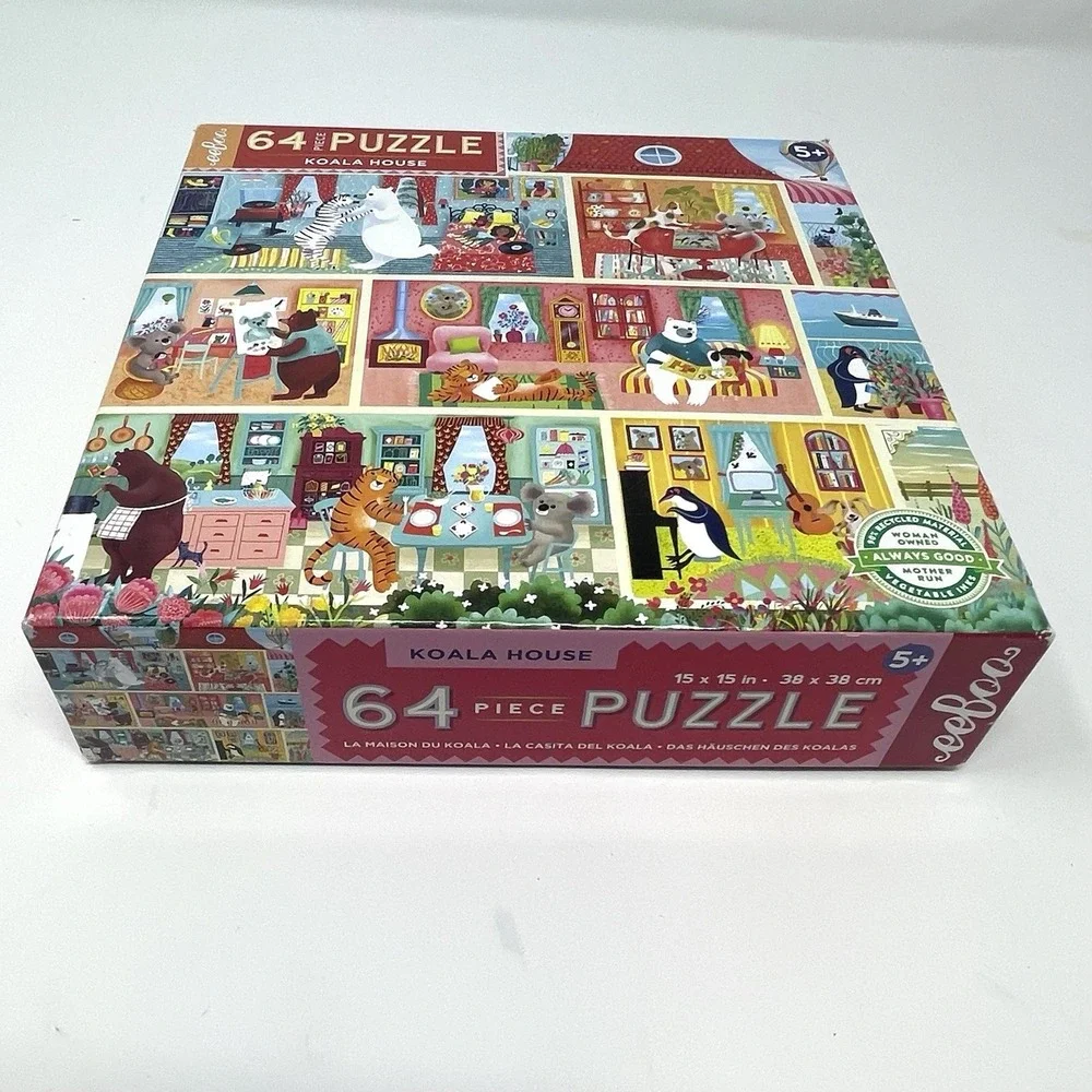 Lot of 2 Puzzles Peppa Pig Floor Puzzle + eeBoo Koala House 64‎ piece Puzzle - Picture 5 of 7